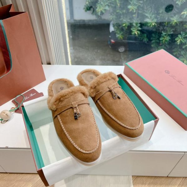 repliche,replica,perfette,siti di,affidabili,migliori siti,dove comprare,1:1,scarpe da ginnastica Mocassini classici piatti con punta pelosa di Loro Pian