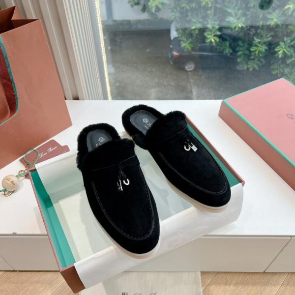 repliche,replica,perfette,siti di,affidabili,migliori siti,dove comprare,1:1,scarpe da ginnastica Mocassini classici piatti con punta pelosa di Loro Pian