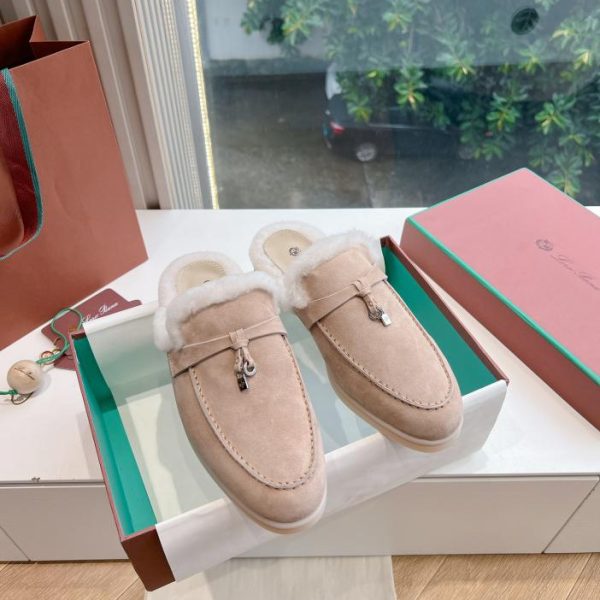 repliche,replica,perfette,siti di,affidabili,migliori siti,dove comprare,1:1,scarpe da ginnastica Mocassini classici piatti con punta pelosa di Loro Pian