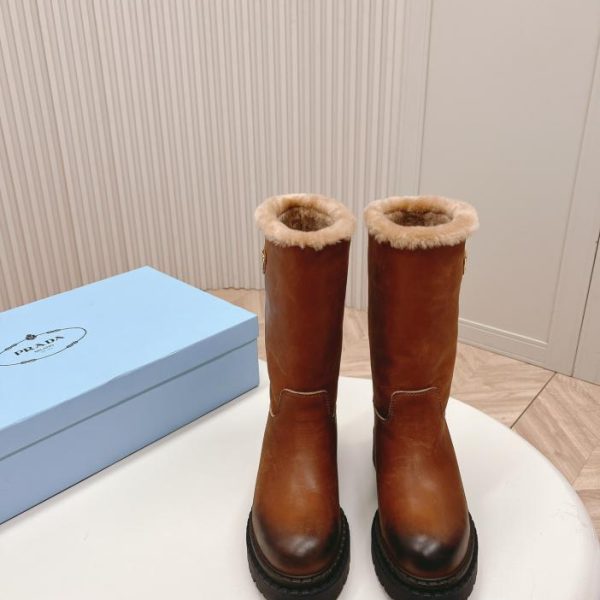 Prada scarpe con zeppa scarpe a metà polpaccio