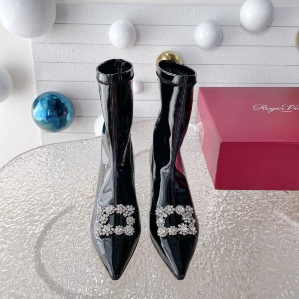 Roger Vivier nuovi stivaletti con fibbia fiocco di neve autunno e inverno