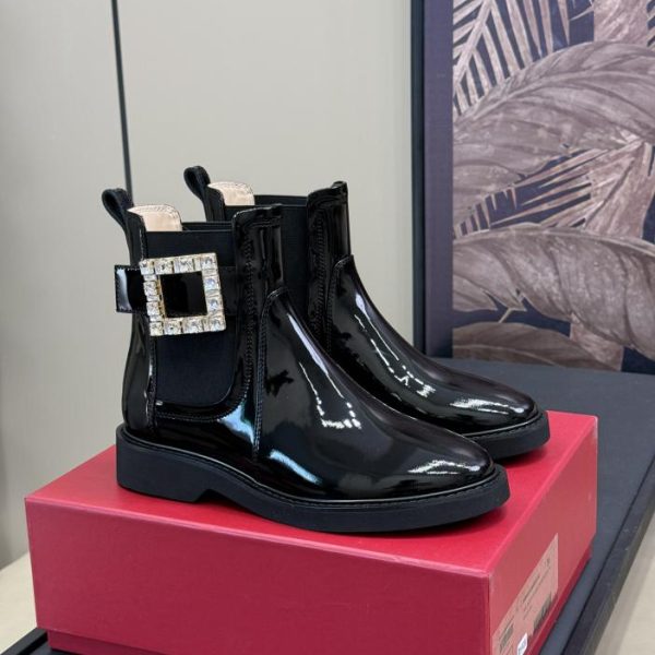 repliche,replica,perfette,siti di,affidabili,migliori siti,dove comprare,1:1,scarpe da ginnastica Stivaletti Chelsea Roger Vivier con fibbia quadrata