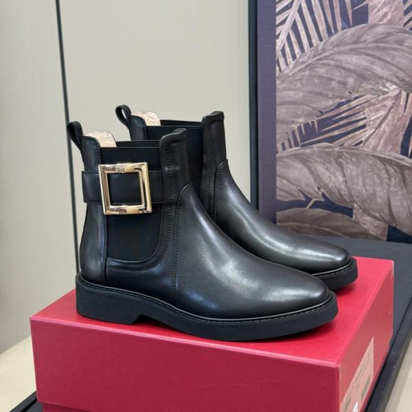 Stivaletti Chelsea Roger Vivier con fibbia quadrata