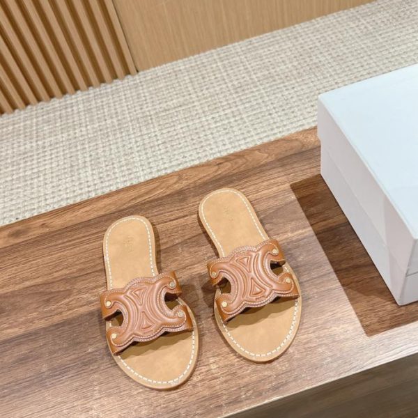 [Versione top] Pantofole Celine Arc de Triomphe in pura pelle