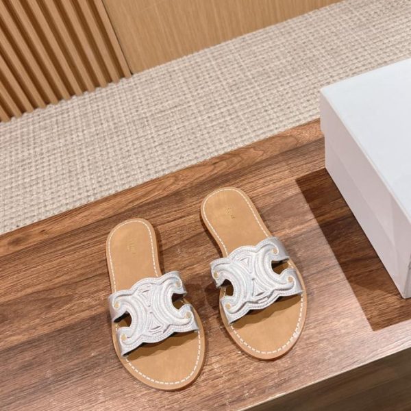 [Versione top] Pantofole Celine Arc de Triomphe in pura pelle