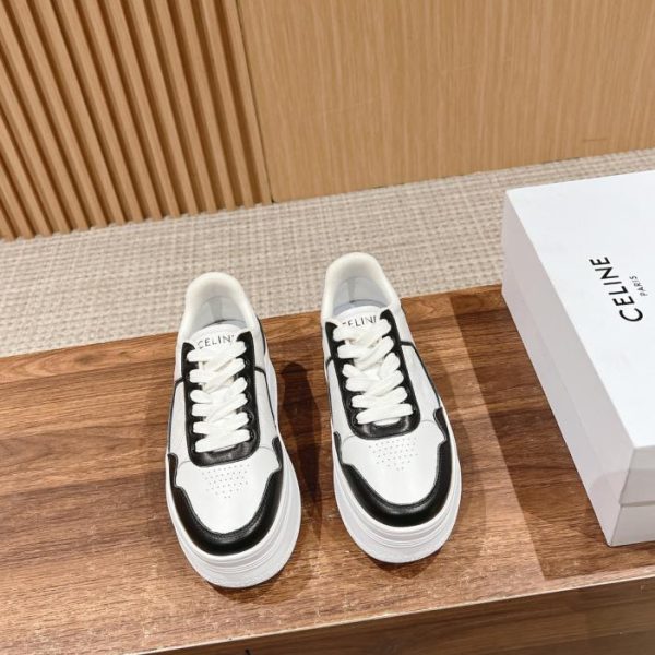 [Versione top] Scarpe casual bianche con suola spessa color block Celine