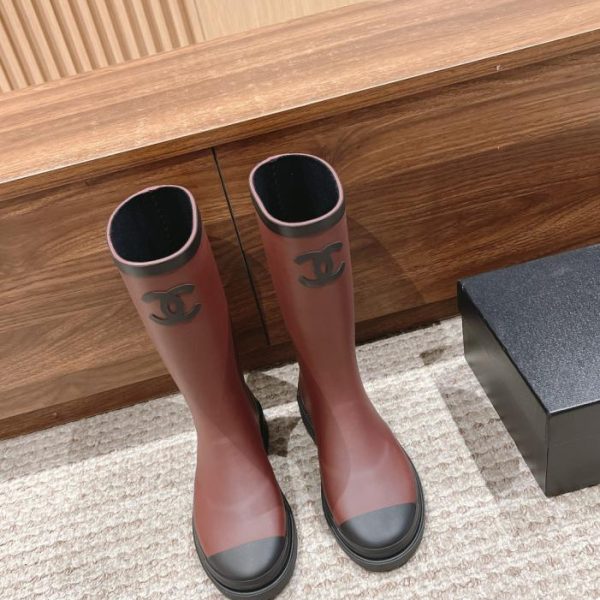 repliche,replica,perfette,siti di,affidabili,migliori siti,dove comprare,1:1,scarpe da ginnastica [Versione top] Stivali da pioggia Chanel in versione senza cuciture
