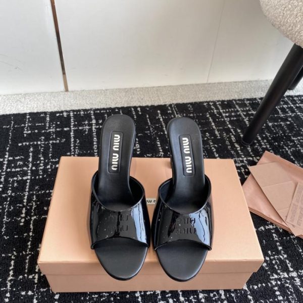 repliche,replica,perfette,siti di,affidabili,migliori siti,dove comprare,1:1,scarpe da ginnastica [Versione top] (10 cm) Sandali Miu Miu a bocca di pesce