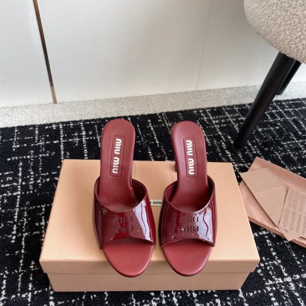 [Versione top] (10 cm) Sandali Miu Miu a bocca di pesce