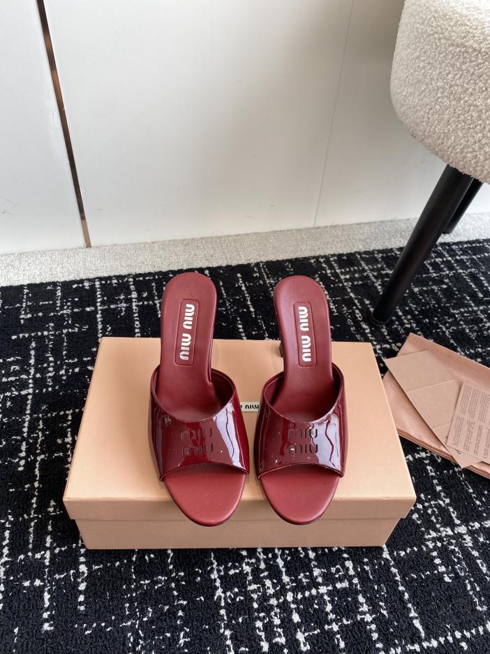 repliche,replica,perfette,siti di,affidabili,migliori siti,dove comprare,1:1,scarpe da ginnastica [Versione top] (10 cm) Sandali Miu Miu a bocca di pesce