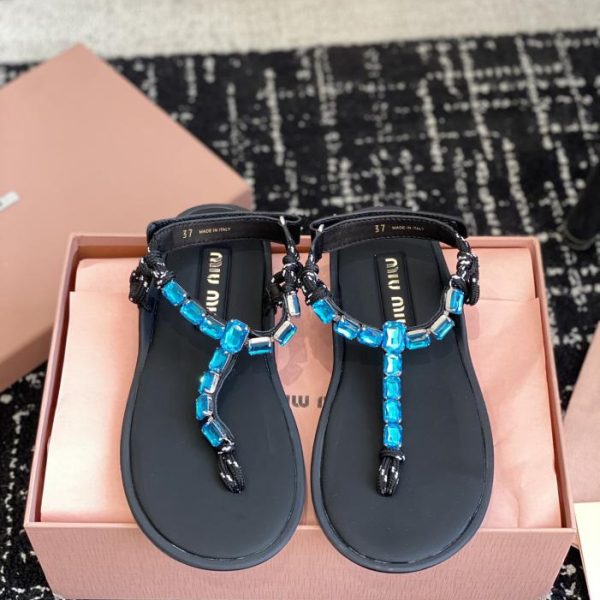 repliche,replica,perfette,siti di,affidabili,migliori siti,dove comprare,1:1,scarpe da ginnastica [Versione top] (stile Diamond) Sandali infradito Miu Miu 24ss