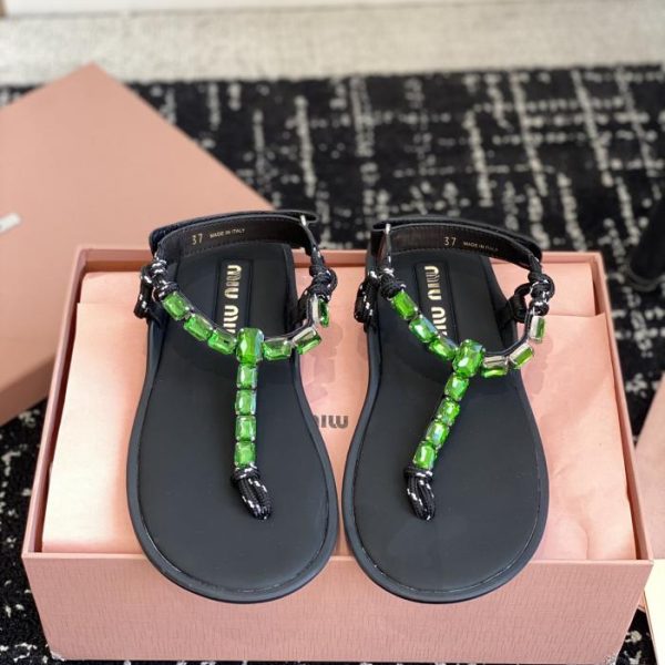 repliche,replica,perfette,siti di,affidabili,migliori siti,dove comprare,1:1,scarpe da ginnastica [Versione top] (stile Diamond) Sandali infradito Miu Miu 24ss