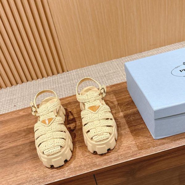 repliche,replica,perfette,siti di,affidabili,migliori siti,dove comprare,1:1,scarpe da ginnastica [Versione top] Prada nuovi sandali in rafia primaverili ed estivi