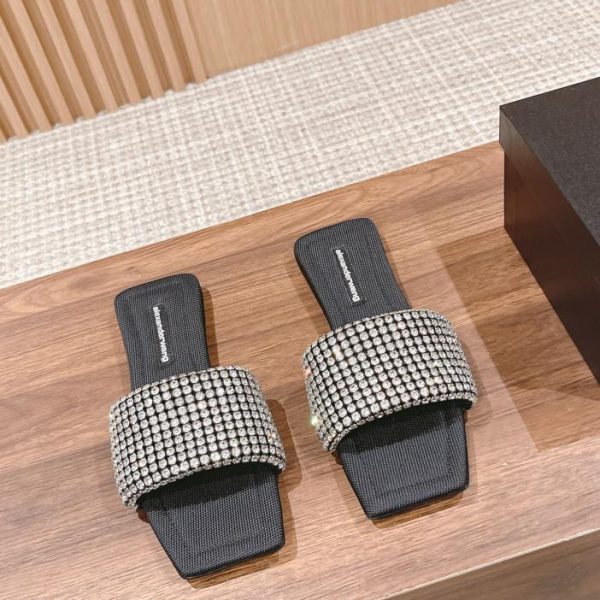 repliche,replica,perfette,siti di,affidabili,migliori siti,dove comprare,1:1,scarpe da ginnastica [Versione top] Pantofole Alexander Wang con punta quadrata e piattaforma incrociata