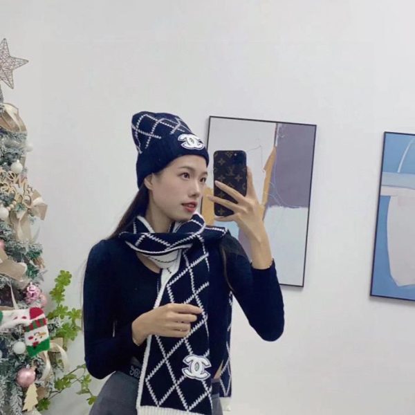 repliche,replica,perfette,siti di,affidabili,migliori siti,dove comprare,1:1,scarpe da ginnastica Nuovo set cappello e sciarpa Chanel