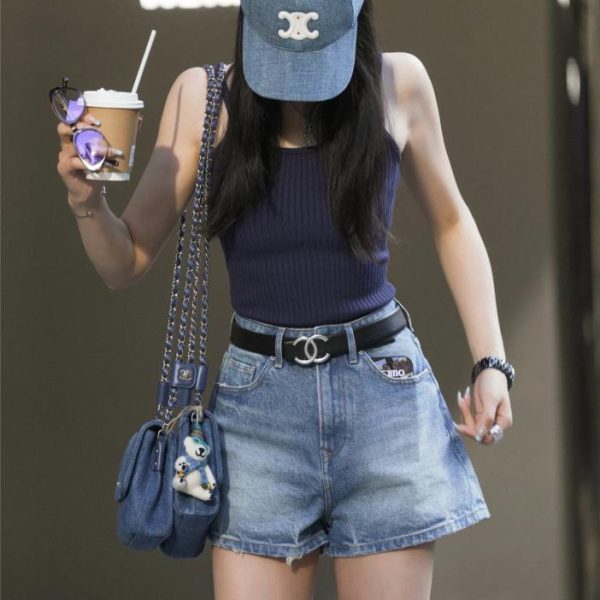 repliche,replica,perfette,siti di,affidabili,migliori siti,dove comprare,1:1,scarpe da ginnastica Nuovo berretto da baseball in denim con logo ricamato Arc de Triomphe di CELINE