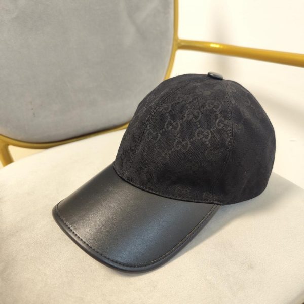 repliche,replica,perfette,siti di,affidabili,migliori siti,dove comprare,1:1,scarpe da ginnastica Cappello da baseball floreale nero in pelle patchwork GUCCI