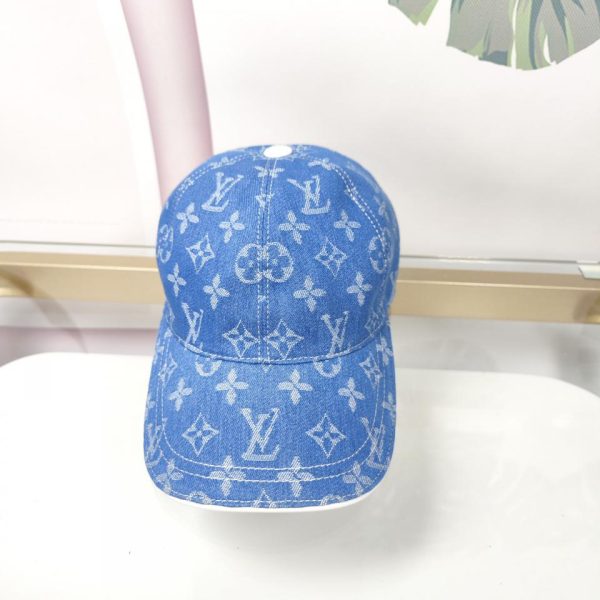 repliche,replica,perfette,siti di,affidabili,migliori siti,dove comprare,1:1,scarpe da ginnastica Berretto da baseball floreale singolo originale classico in denim Louis Vuitton versione alta