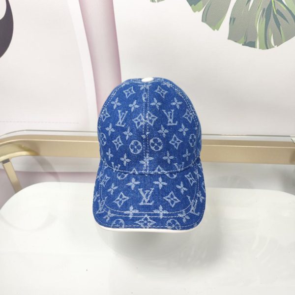repliche,replica,perfette,siti di,affidabili,migliori siti,dove comprare,1:1,scarpe da ginnastica Berretto da baseball floreale singolo originale classico in denim Louis Vuitton versione alta