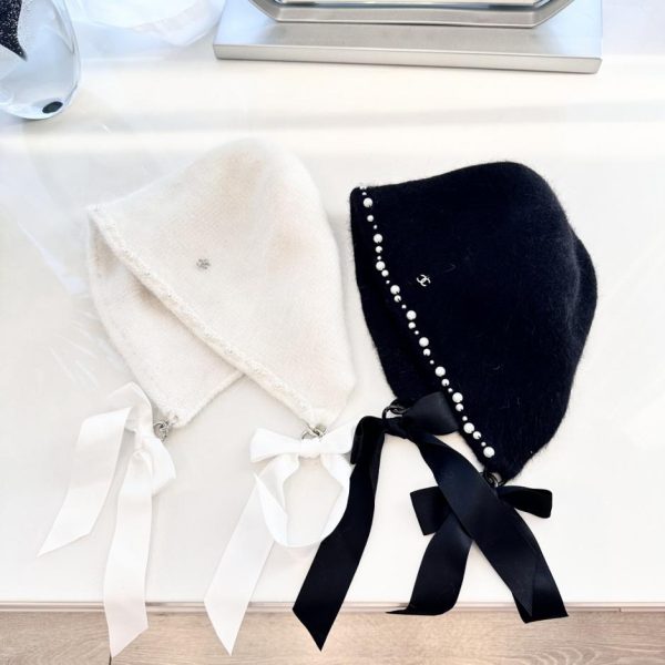 repliche,replica,perfette,siti di,affidabili,migliori siti,dove comprare,1:1,scarpe da ginnastica Cappello lavorato a maglia in pelliccia di coniglio CHANEL autunno e inverno nuovo cappello lavorato a maglia con fiocco in pelliccia di coniglio con perline