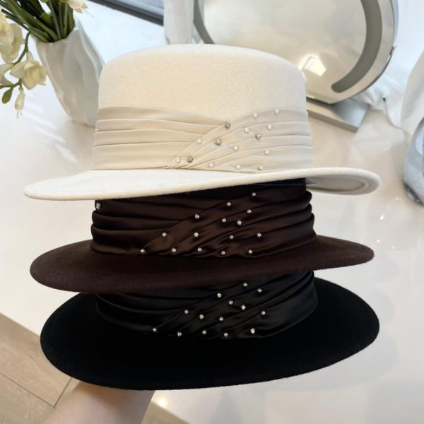 repliche,replica,perfette,siti di,affidabili,migliori siti,dove comprare,1:1,scarpe da ginnastica Cappello piatto in feltro di lana vergine CELINE