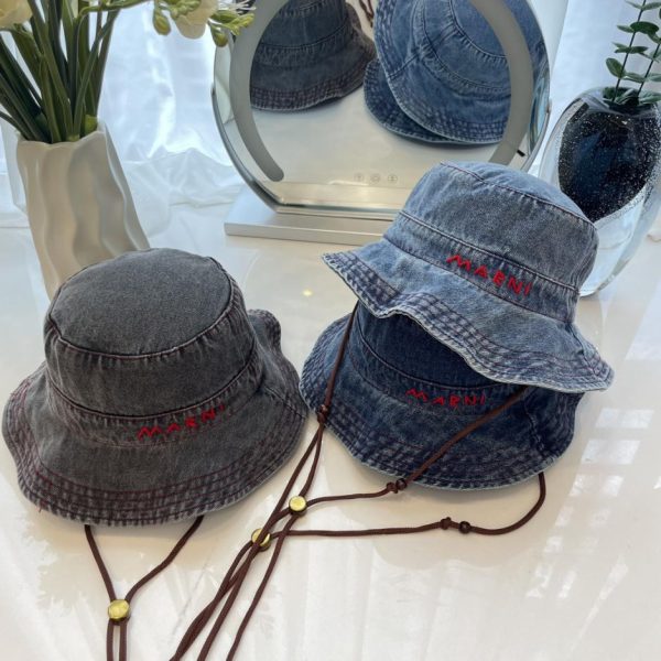 repliche,replica,perfette,siti di,affidabili,migliori siti,dove comprare,1:1,scarpe da ginnastica MARNI autunno nuovo cappello da pescatore in denim lavato per uomo e donna
