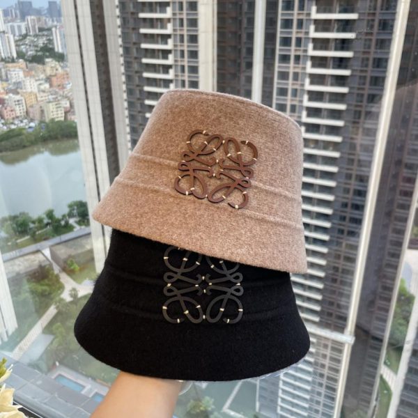 repliche,replica,perfette,siti di,affidabili,migliori siti,dove comprare,1:1,scarpe da ginnastica Loewe nuovo cappello a secchiello in lana autunno e inverno cappello a secchiello in morbida pelliccia con sommit脿 piatta