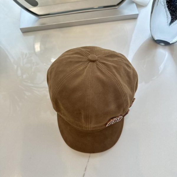 repliche,replica,perfette,siti di,affidabili,migliori siti,dove comprare,1:1,scarpe da ginnastica MiuMiu nuovo cappello ottagonale in camoscio autunno inverno