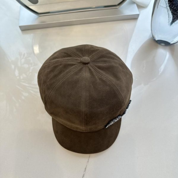 repliche,replica,perfette,siti di,affidabili,migliori siti,dove comprare,1:1,scarpe da ginnastica MiuMiu nuovo cappello ottagonale in camoscio autunno inverno