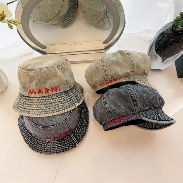 repliche,replica,perfette,siti di,affidabili,migliori siti,dove comprare,1:1,scarpe da ginnastica MARNI autunno nuovo cappello da pescatore in denim lavato per uomo e donna