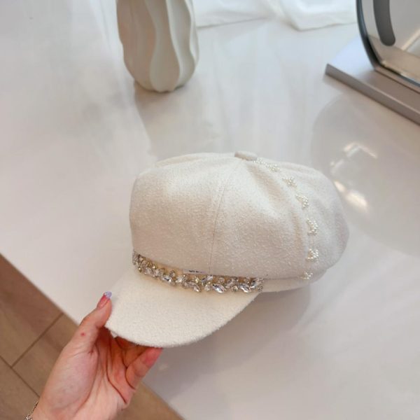 repliche,replica,perfette,siti di,affidabili,migliori siti,dove comprare,1:1,scarpe da ginnastica Berretto ottagonale impreziosito di lusso Chanel
