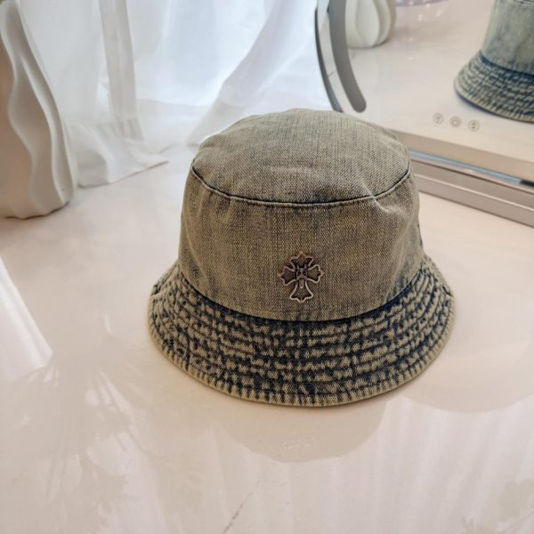 repliche,replica,perfette,siti di,affidabili,migliori siti,dove comprare,1:1,scarpe da ginnastica Nuovo cappello da pescatore in denim lavato di Chrome Hearts