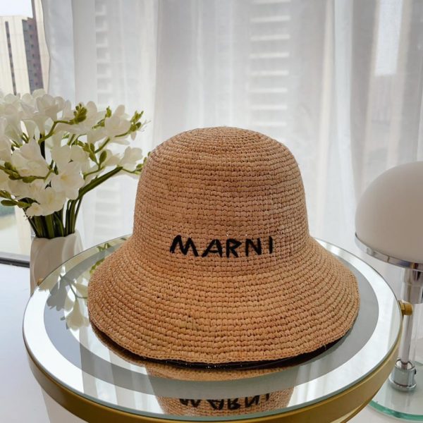 repliche,replica,perfette,siti di,affidabili,migliori siti,dove comprare,1:1,scarpe da ginnastica MARNI nuovo cappello a bacino in rafia con gancio