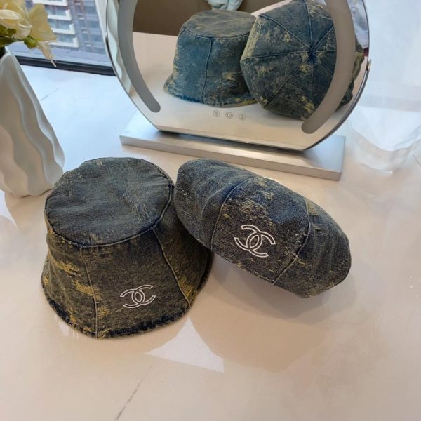 repliche,replica,perfette,siti di,affidabili,migliori siti,dove comprare,1:1,scarpe da ginnastica Berretto con cappello a secchiello in denim nuovo di Chanel