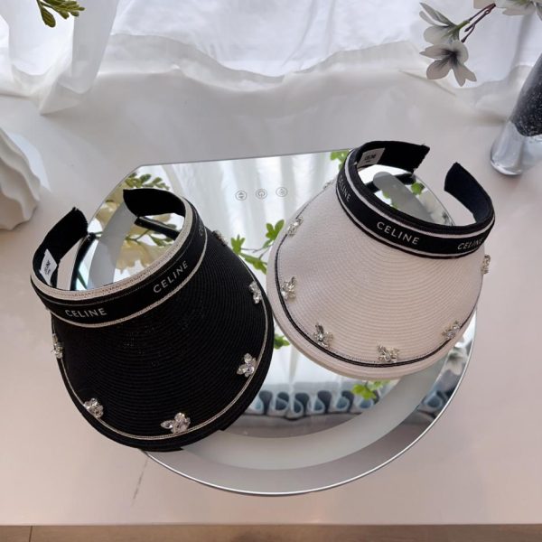 repliche,replica,perfette,siti di,affidabili,migliori siti,dove comprare,1:1,scarpe da ginnastica Nuovo cappello a cilindro vuoto decorato con strass di Celine
