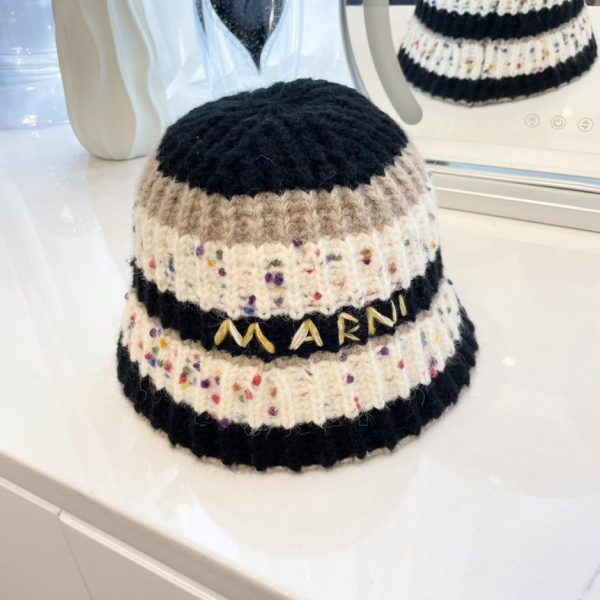repliche,replica,perfette,siti di,affidabili,migliori siti,dove comprare,1:1,scarpe da ginnastica MARNI nuovo cappello da pescatore in maglia a righe di colore misto