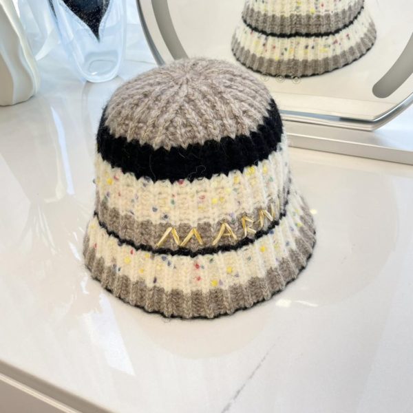 repliche,replica,perfette,siti di,affidabili,migliori siti,dove comprare,1:1,scarpe da ginnastica MARNI nuovo cappello da pescatore in maglia a righe di colore misto