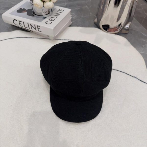 Nuovo cappello CELINE con bocciolo ottagonale in twill di cotone