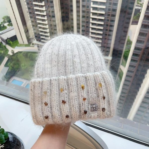 repliche,replica,perfette,siti di,affidabili,migliori siti,dove comprare,1:1,scarpe da ginnastica Toteme nuovo cappello lavorato a maglia in pelliccia di coniglio di colore misto autunno e inverno