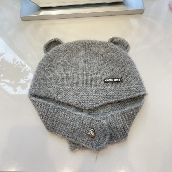 repliche,replica,perfette,siti di,affidabili,migliori siti,dove comprare,1:1,scarpe da ginnastica Cappello lavorato a maglia con sciarpa con orecchie d’orso autunno e inverno Margiela mm6