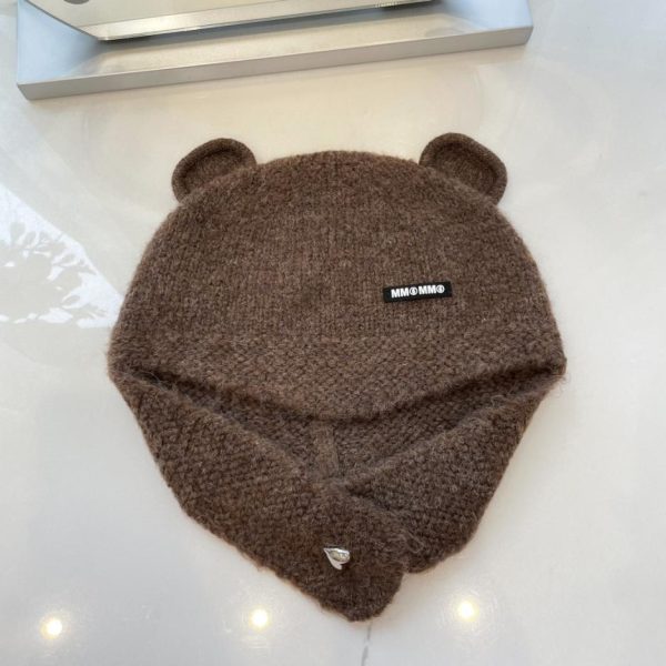 repliche,replica,perfette,siti di,affidabili,migliori siti,dove comprare,1:1,scarpe da ginnastica Cappello lavorato a maglia sciarpa con orecchie d’orso autunno e inverno Margiela mm6