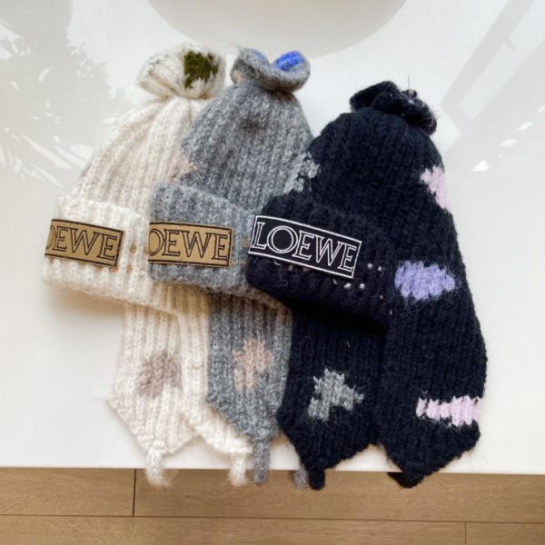 repliche,replica,perfette,siti di,affidabili,migliori siti,dove comprare,1:1,scarpe da ginnastica LOEWE nuovo cappello lavorato a maglia con protezione per le orecchie autunno e inverno