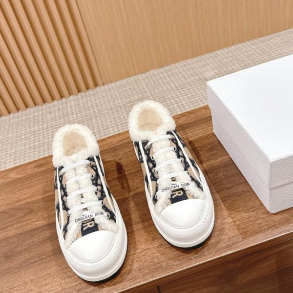 repliche,replica,perfette,siti di,affidabili,migliori siti,dove comprare,1:1,scarpe da ginnastica Scarpe Dior in tela con plateau in lana