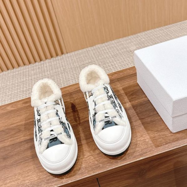 repliche,replica,perfette,siti di,affidabili,migliori siti,dove comprare,1:1,scarpe da ginnastica Scarpe Dior in tela con plateau in lana