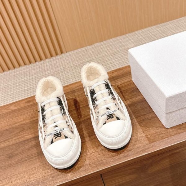 repliche,replica,perfette,siti di,affidabili,migliori siti,dove comprare,1:1,scarpe da ginnastica Scarpe Dior in tela con plateau in lana