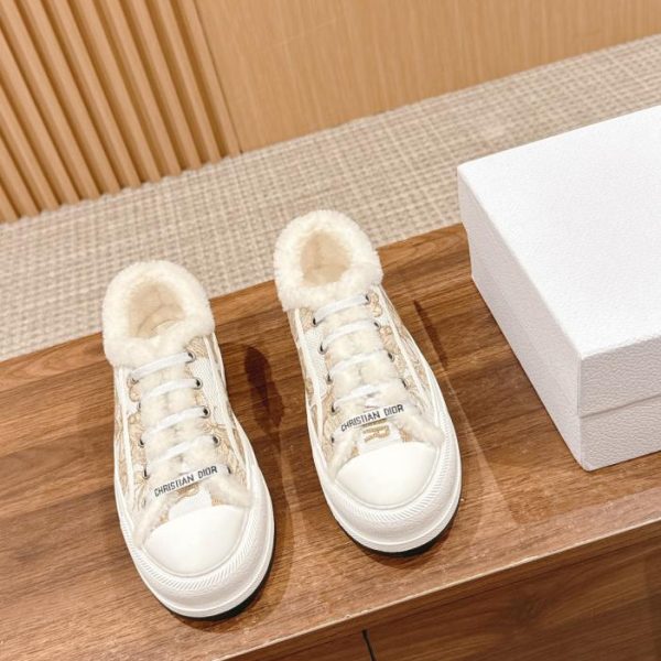 repliche,replica,perfette,siti di,affidabili,migliori siti,dove comprare,1:1,scarpe da ginnastica Scarpe Dior in tela con plateau in lana