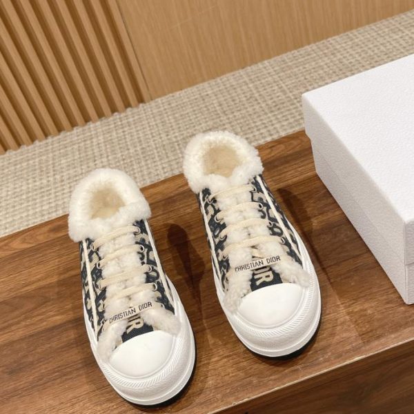repliche,replica,perfette,siti di,affidabili,migliori siti,dove comprare,1:1,scarpe da ginnastica Scarpe Dior in tela con plateau in lana