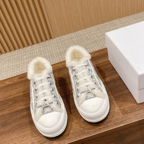 repliche,replica,perfette,siti di,affidabili,migliori siti,dove comprare,1:1,scarpe da ginnastica Scarpe Dior in tela con plateau in lana