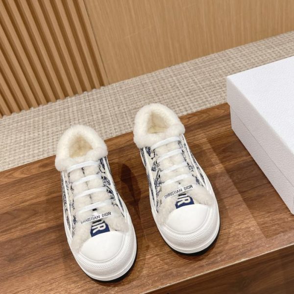 repliche,replica,perfette,siti di,affidabili,migliori siti,dove comprare,1:1,scarpe da ginnastica Scarpe Dior in tela con plateau in lana