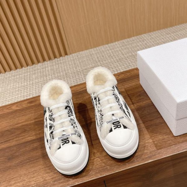 repliche,replica,perfette,siti di,affidabili,migliori siti,dove comprare,1:1,scarpe da ginnastica Scarpe Dior in tela con plateau in lana